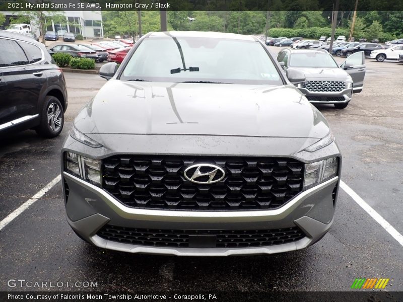 Hampton Gray / Black 2021 Hyundai Santa Fe SE AWD