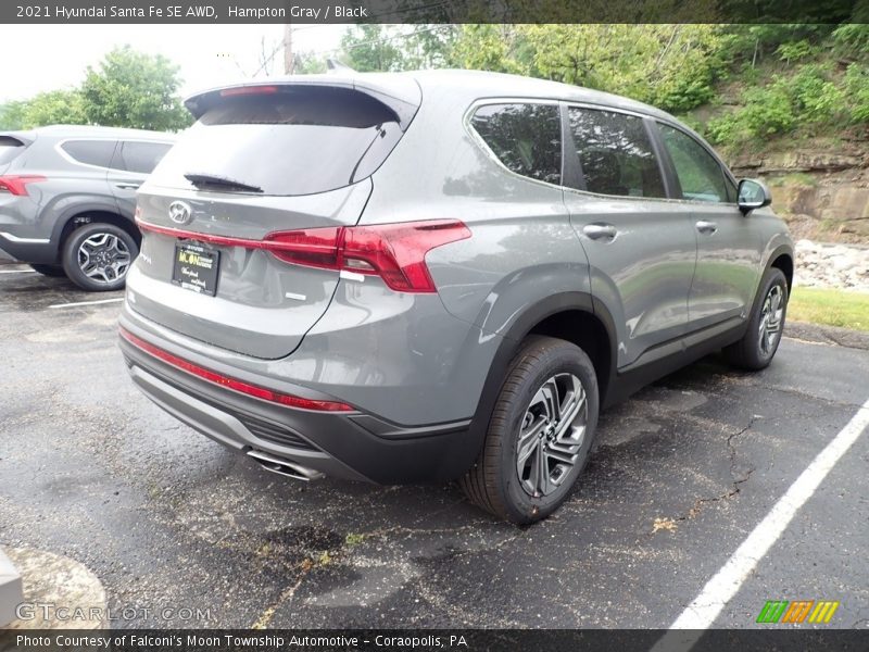 Hampton Gray / Black 2021 Hyundai Santa Fe SE AWD