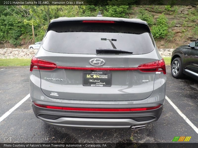 Hampton Gray / Black 2021 Hyundai Santa Fe SE AWD