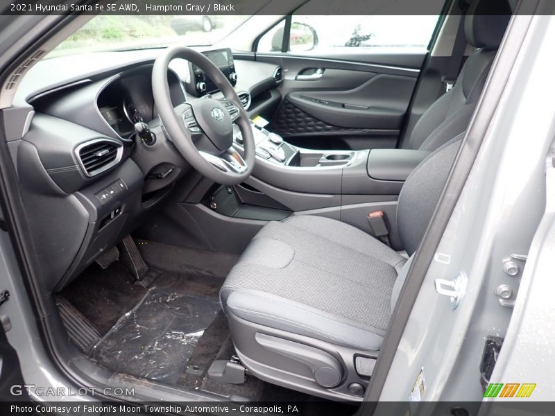 Hampton Gray / Black 2021 Hyundai Santa Fe SE AWD