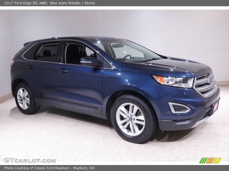 Blue Jeans Metallic / Ebony 2017 Ford Edge SEL AWD