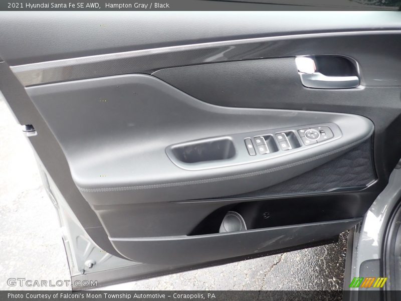 Hampton Gray / Black 2021 Hyundai Santa Fe SE AWD