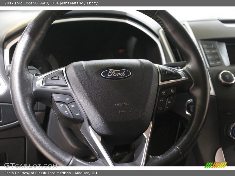 Blue Jeans Metallic / Ebony 2017 Ford Edge SEL AWD