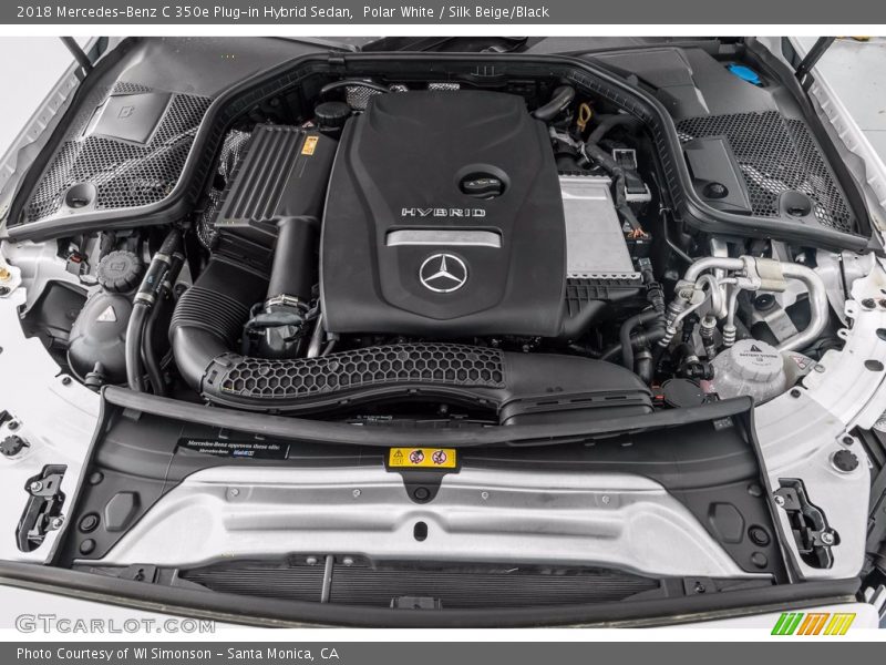 Polar White / Silk Beige/Black 2018 Mercedes-Benz C 350e Plug-in Hybrid Sedan