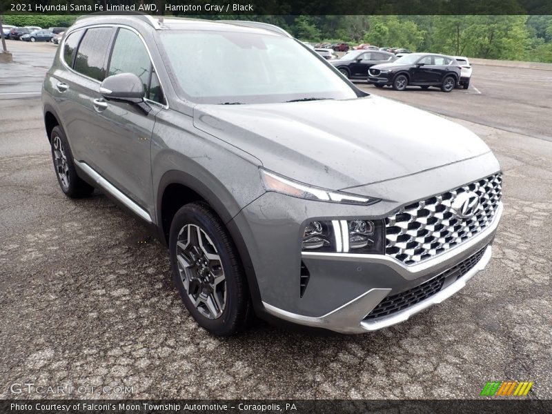 Hampton Gray / Black 2021 Hyundai Santa Fe Limited AWD