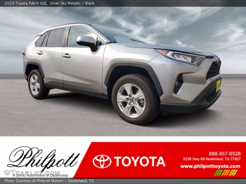Silver Sky Metallic / Black 2020 Toyota RAV4 XLE