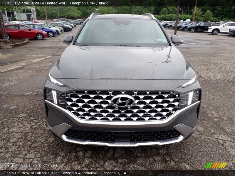 Hampton Gray / Black 2021 Hyundai Santa Fe Limited AWD