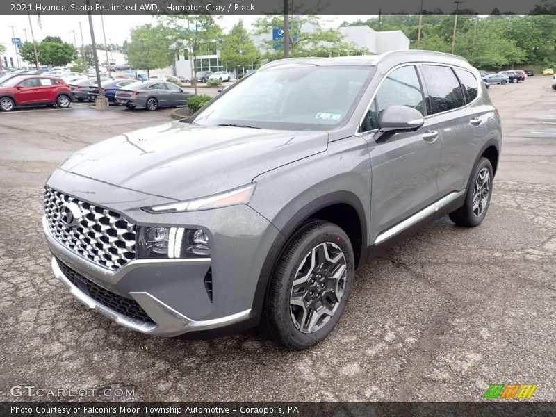 Hampton Gray / Black 2021 Hyundai Santa Fe Limited AWD