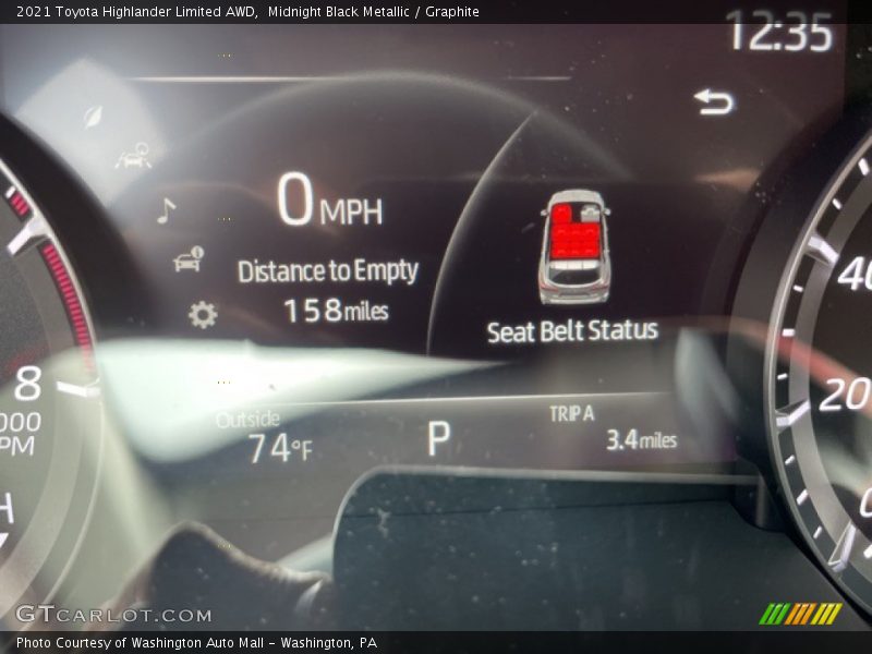 Midnight Black Metallic / Graphite 2021 Toyota Highlander Limited AWD