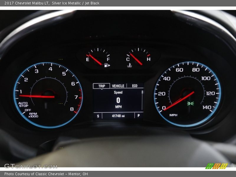 Silver Ice Metallic / Jet Black 2017 Chevrolet Malibu LT