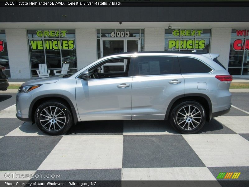 Celestial Silver Metallic / Black 2018 Toyota Highlander SE AWD