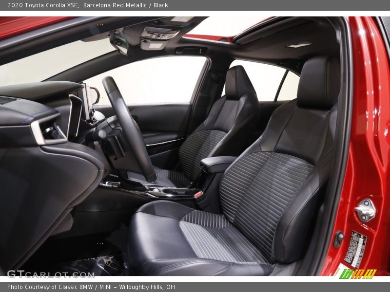 Front Seat of 2020 Corolla XSE
