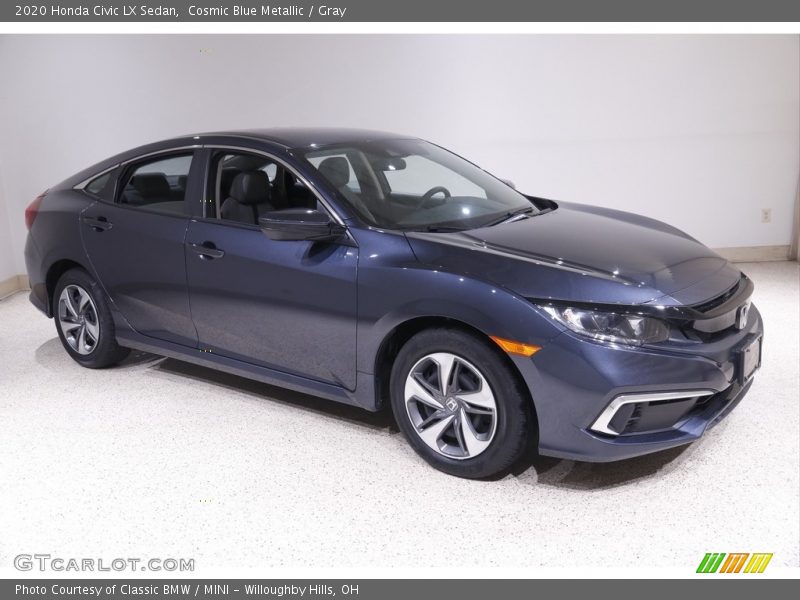 Cosmic Blue Metallic / Gray 2020 Honda Civic LX Sedan