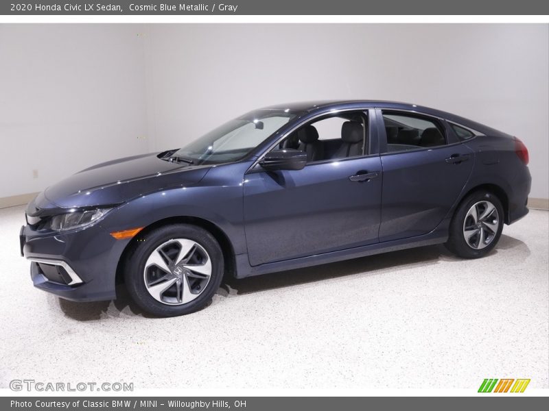 Cosmic Blue Metallic / Gray 2020 Honda Civic LX Sedan