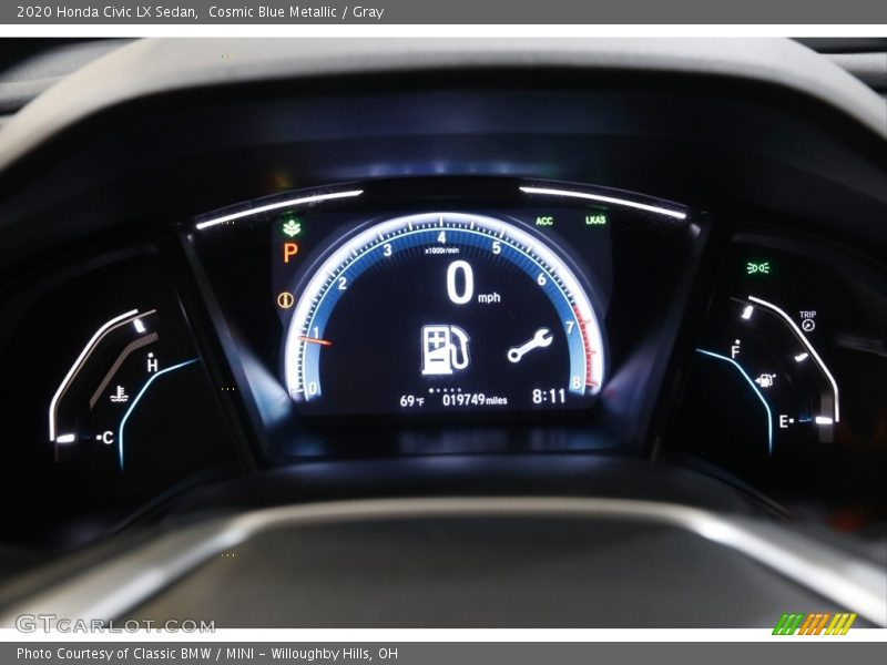Cosmic Blue Metallic / Gray 2020 Honda Civic LX Sedan