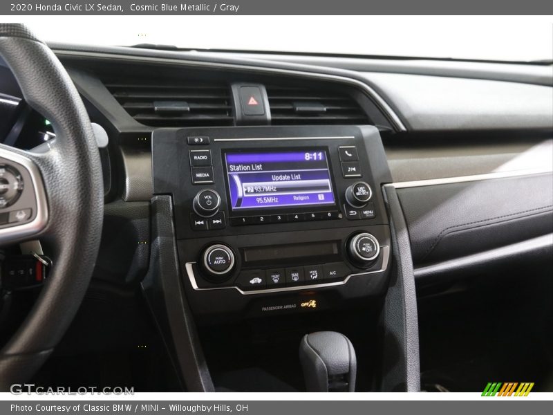 Cosmic Blue Metallic / Gray 2020 Honda Civic LX Sedan