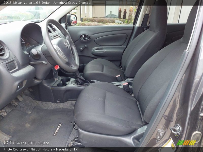 Amethyst Gray / Charcoal 2015 Nissan Versa 1.6 S Sedan