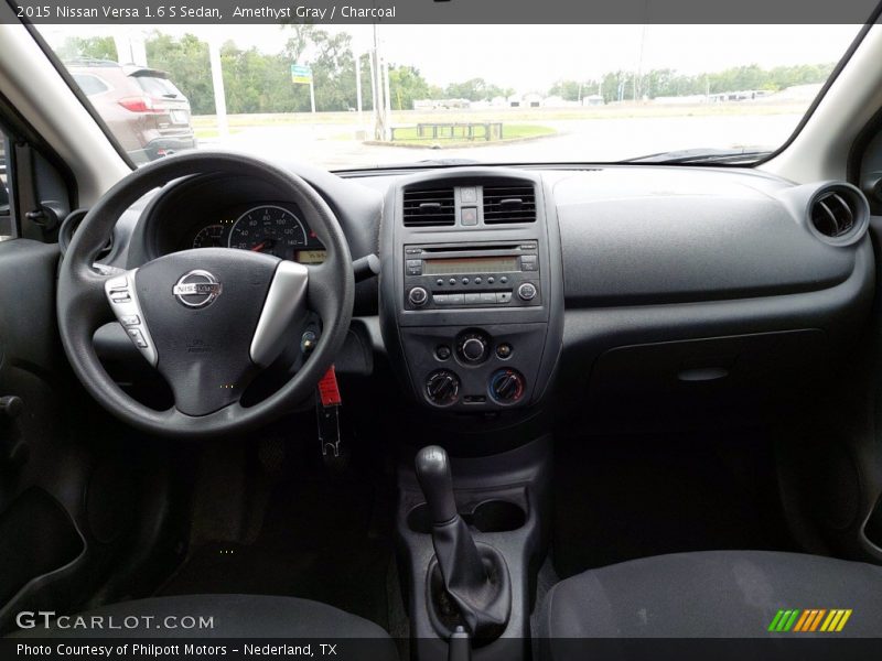 Amethyst Gray / Charcoal 2015 Nissan Versa 1.6 S Sedan