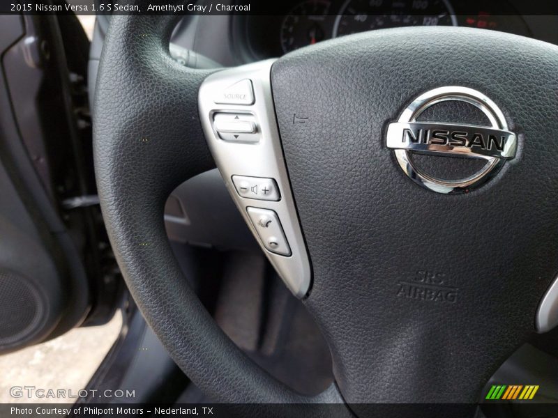 Amethyst Gray / Charcoal 2015 Nissan Versa 1.6 S Sedan