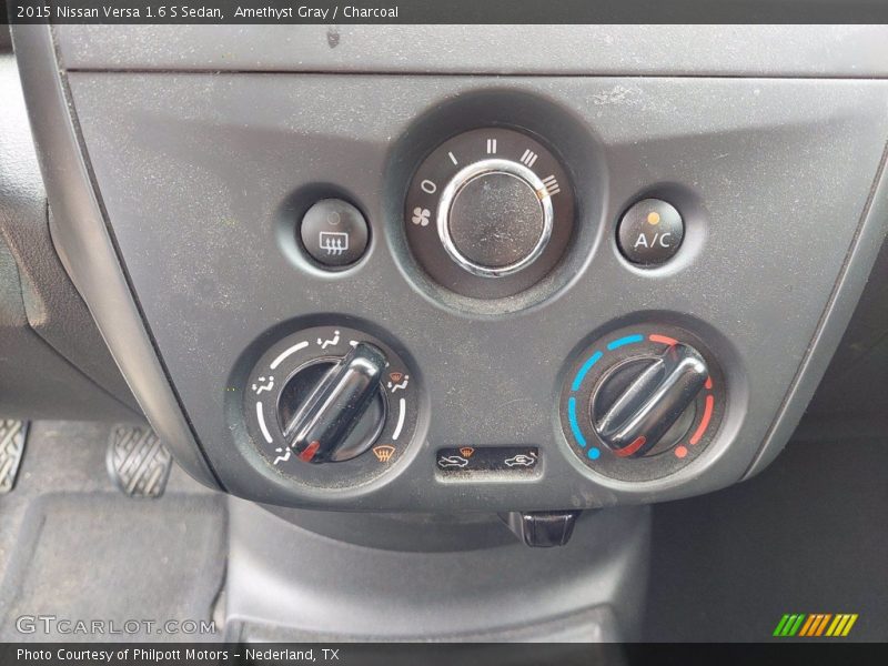 Amethyst Gray / Charcoal 2015 Nissan Versa 1.6 S Sedan