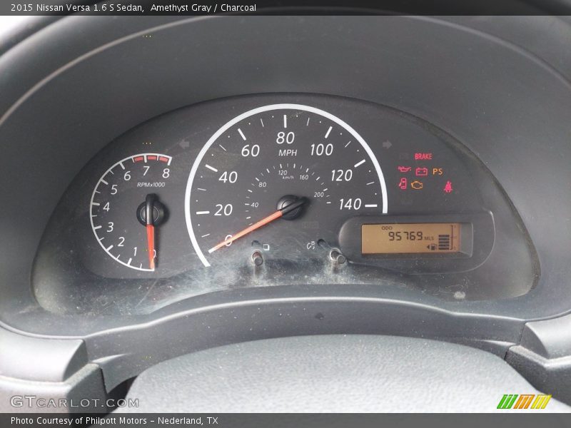 Amethyst Gray / Charcoal 2015 Nissan Versa 1.6 S Sedan