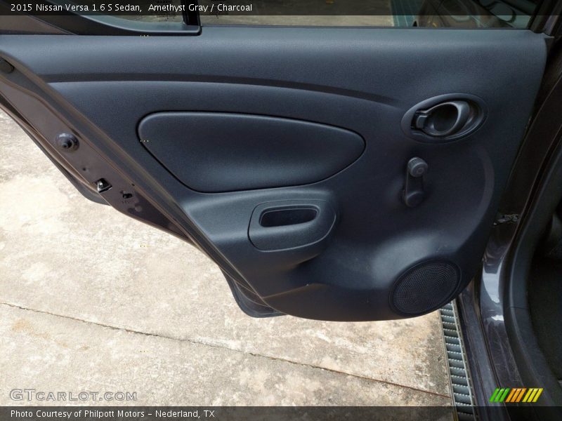 Amethyst Gray / Charcoal 2015 Nissan Versa 1.6 S Sedan