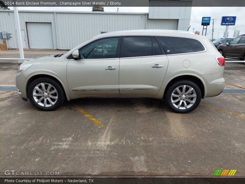 Champagne Silver Metallic / Ebony 2014 Buick Enclave Premium