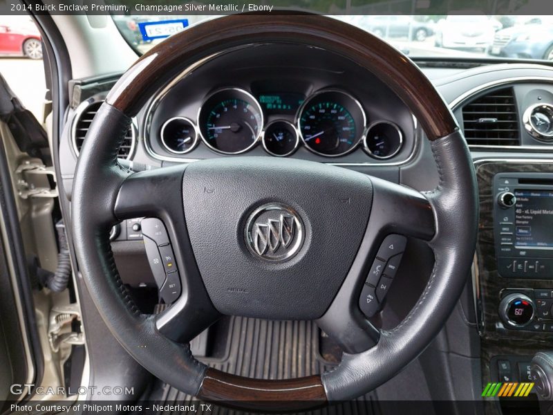 Champagne Silver Metallic / Ebony 2014 Buick Enclave Premium
