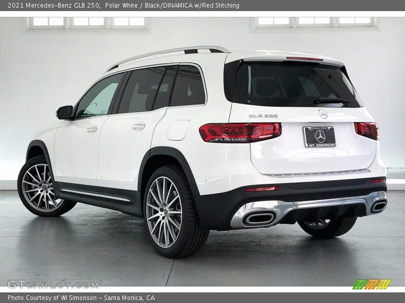 Polar White / Black/DINAMICA w/Red Stitching 2021 Mercedes-Benz GLB 250