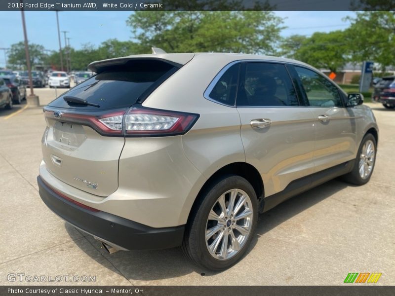 White Gold / Ceramic 2018 Ford Edge Titanium AWD
