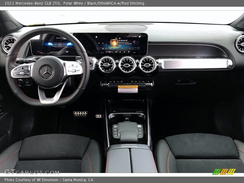 Polar White / Black/DINAMICA w/Red Stitching 2021 Mercedes-Benz GLB 250