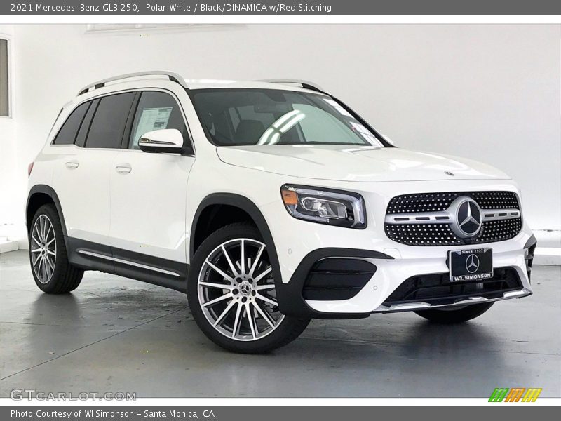 Polar White / Black/DINAMICA w/Red Stitching 2021 Mercedes-Benz GLB 250