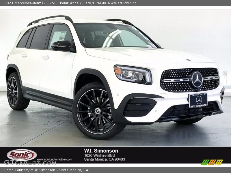 Polar White / Black/DINAMICA w/Red Stitching 2021 Mercedes-Benz GLB 250