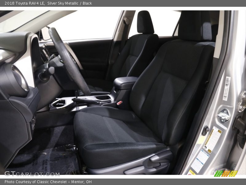 Silver Sky Metallic / Black 2018 Toyota RAV4 LE