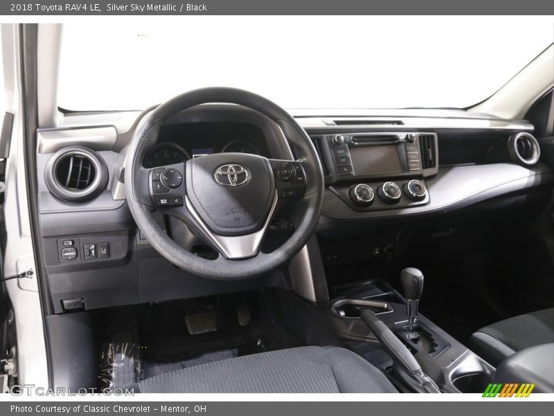 Silver Sky Metallic / Black 2018 Toyota RAV4 LE