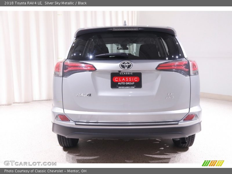 Silver Sky Metallic / Black 2018 Toyota RAV4 LE