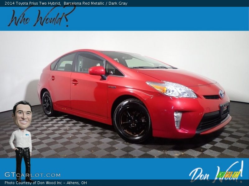 Barcelona Red Metallic / Dark Gray 2014 Toyota Prius Two Hybrid