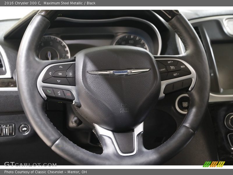 Maximum Steel Metallic / Black 2016 Chrysler 300 C