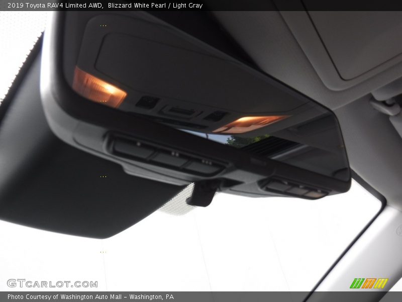 Blizzard White Pearl / Light Gray 2019 Toyota RAV4 Limited AWD