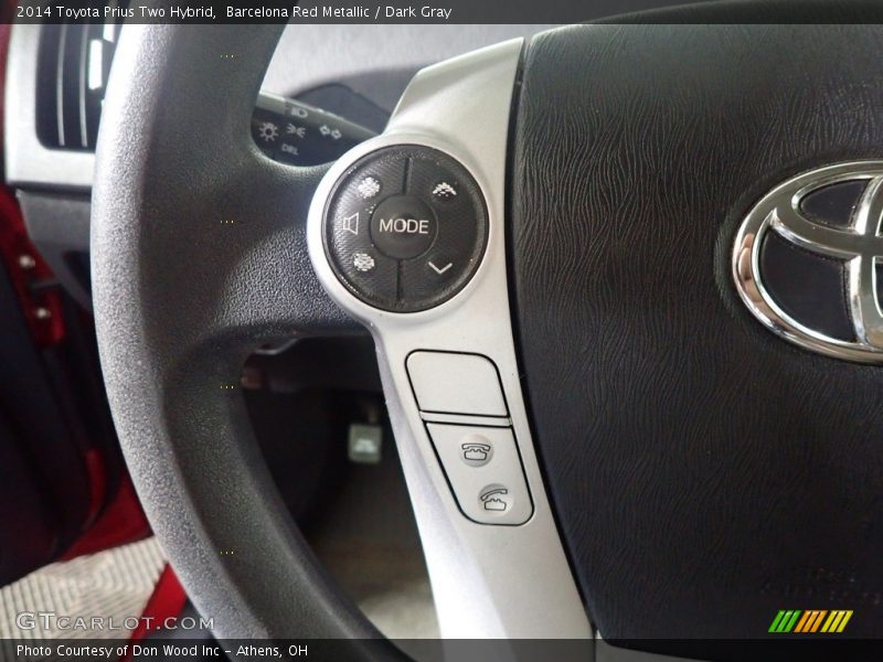 Barcelona Red Metallic / Dark Gray 2014 Toyota Prius Two Hybrid