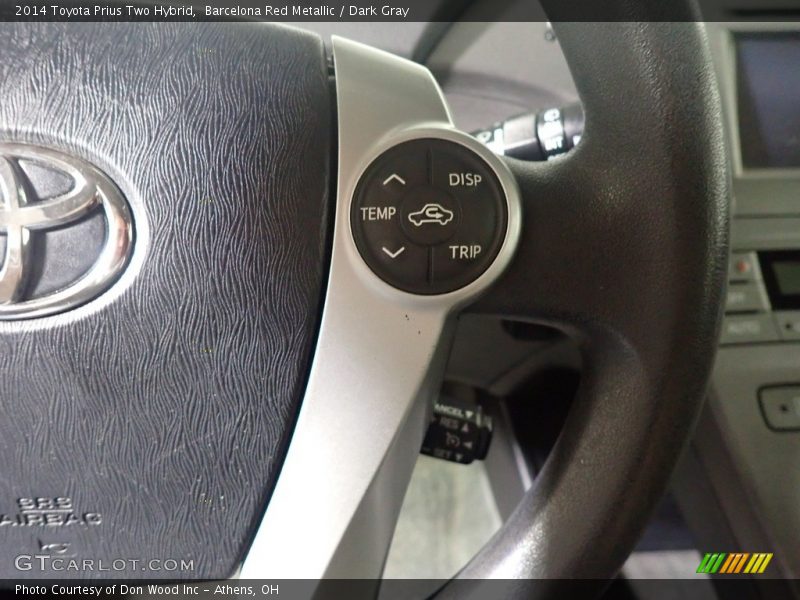 Barcelona Red Metallic / Dark Gray 2014 Toyota Prius Two Hybrid