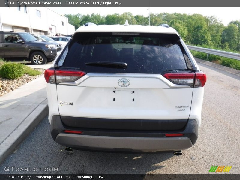 Blizzard White Pearl / Light Gray 2019 Toyota RAV4 Limited AWD