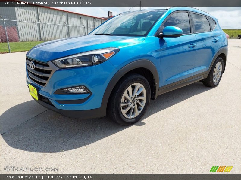 Caribbean Blue / Black 2016 Hyundai Tucson SE