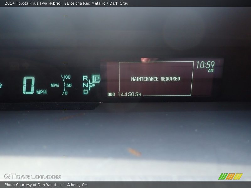 Barcelona Red Metallic / Dark Gray 2014 Toyota Prius Two Hybrid