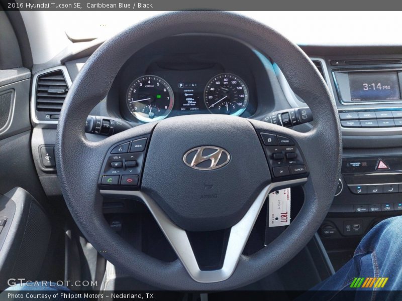 Caribbean Blue / Black 2016 Hyundai Tucson SE