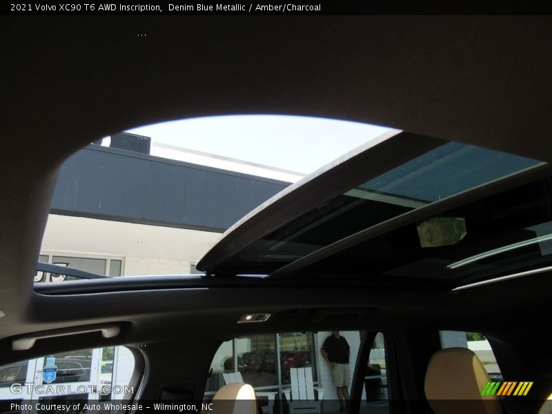 Denim Blue Metallic / Amber/Charcoal 2021 Volvo XC90 T6 AWD Inscription