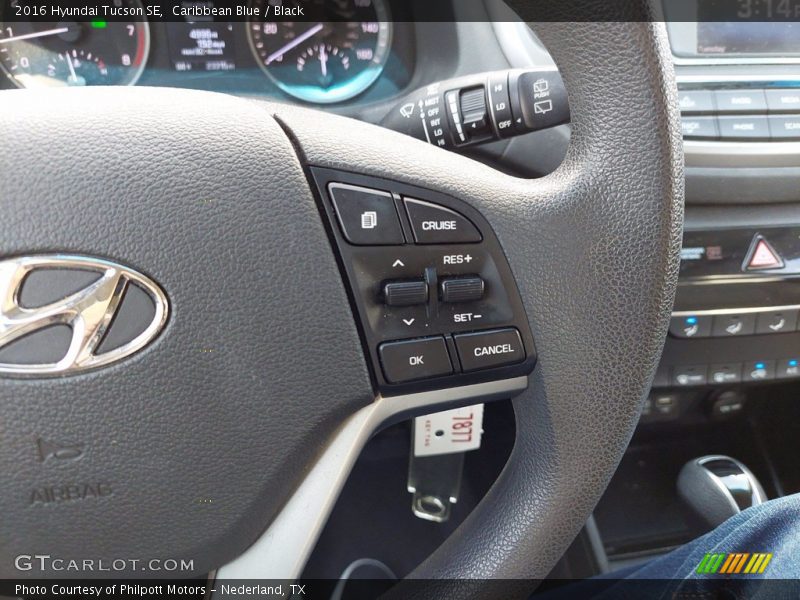 Caribbean Blue / Black 2016 Hyundai Tucson SE