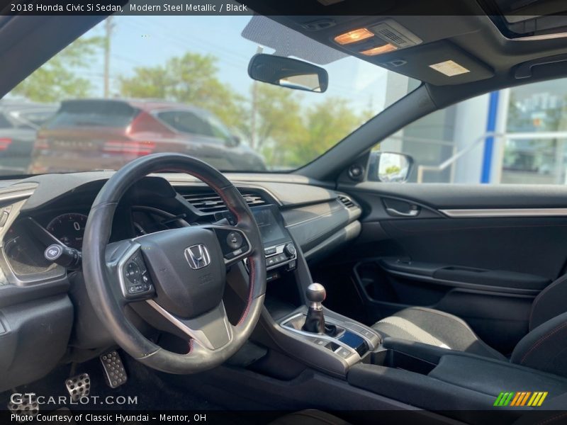 Modern Steel Metallic / Black 2018 Honda Civic Si Sedan
