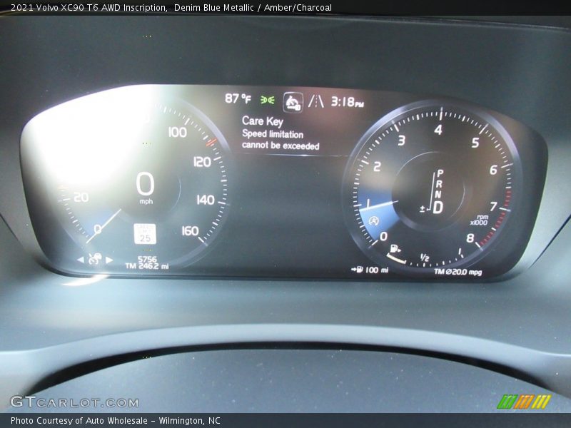 Denim Blue Metallic / Amber/Charcoal 2021 Volvo XC90 T6 AWD Inscription