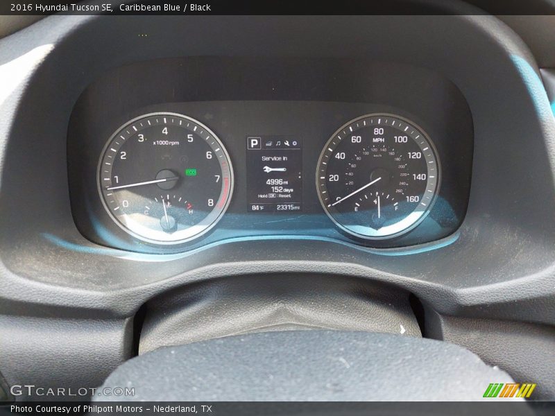 Caribbean Blue / Black 2016 Hyundai Tucson SE